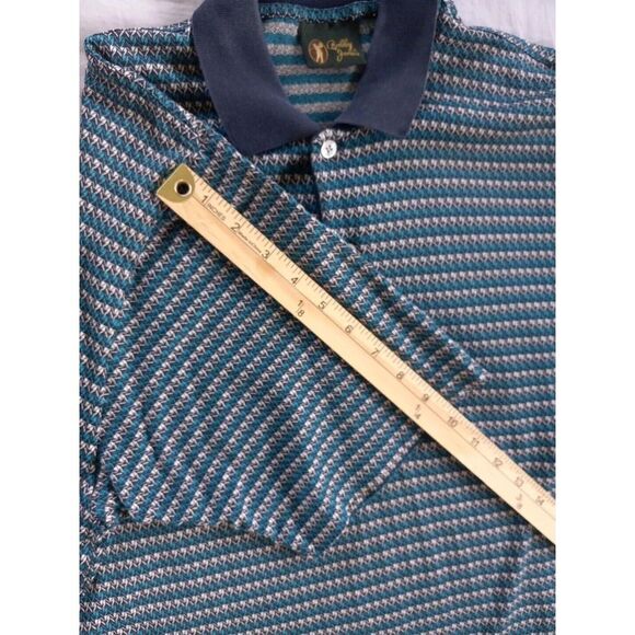 Bobby Jones Men's Large Italian Golf Polo Short Sleeve Geometric‎ Aztec Pattern - Picture 12 of 13